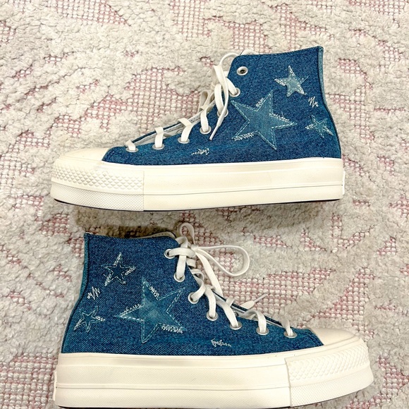 Converse Blue High-Top Sneakers - Picture 2 of 8